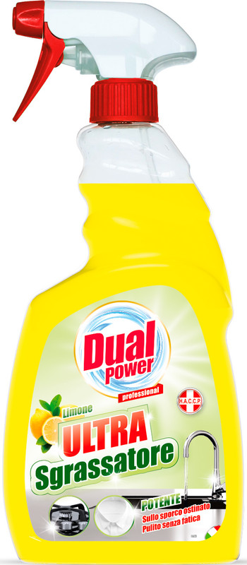 Засіб DUAL POWER для видалення жиру лимон, 750мл